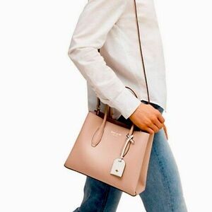 KATE SPADE Eva Small Satchel Open Top Zip Crossbody Bag Blush Pink MSRP $329